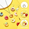 20Pcs 10 Colors Opaque Resin Imitation Food Pendants CRES-YW0001-31-4