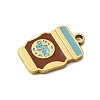 304 Stainless Steel Enamel Pendants STAS-I336-01G-01-2