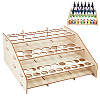 3-Layer Wooden Craft Paint & Brash Rack DIY-WH0401-04-1