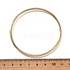 Ion Plating(IP) 304 Stainless Steel Simple Plain Bangle for Women BJEW-F461-01A-G-5