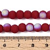 Frosted Opaque Glass Beads Strands GLAA-T032-P6mm-MBB23-4