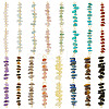 32Pcs 16 Styles Natural Chip Gemstone Beaded Connector Charms PALLOY-GO00059-1