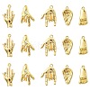 30Pcs 5 Styles Alloy Rhinestone Pendants FIND-CJ0002-42-1