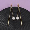 304 Stainless Steel Acrylic Imitation Pearl Hoop Earrings EJEW-F393-14G-1