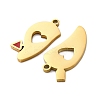 304 Stainless Steel Enamel Split Pendants STAS-H235-04A-G-3