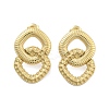 Ion Plating(IP) 304 Stainless Steel Stud Earrings EJEW-P258-27G-1