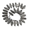 Natural Map Stone Double Terminated Point Beads Strands G-H069-B09-01-3