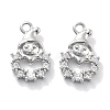 Micro Pave Clear Cubic Zirconia Pendants KK-M102-03P-1