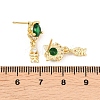 Brass Micro Pave Cubic Zirconia Dangle Stud Earrings EJEW-F405-24G-04-3