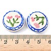 Flower Theme Handmade Porcelain Beads X1-LAMP-D303-06C-02-4