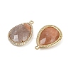 Natural Sunstone Faceted Pendants G-K347-12G-05-2