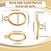 10Pcs Ion Plating(IP) 304 Stainless Steel Toggle Clasps STAS-SC0010-68B-2