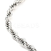 Tarnish Resistant 304 Stainless Steel Twisted Bracelet Makings STAS-P333-20P-3