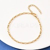 201 Stainless Steel Rectangle Link Chain Bracelets for Women LS-BJEW-G767-01C-G-3
