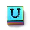 Ion Plating(IP) 304 Stainless Steel Square Slide Charms STAS-L132-09U-M-1