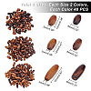240Pcs 6 Style Retro Wooden Beads WOOD-GA0001-44-2
