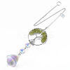 Natural Olive Quartz Big Pendants G-N333-009A-1