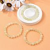 Natural New Jade Beaded Stretch Bracelets BJEW-Q692-44-8mm-1
