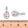 Brass Micro Pave Cubic Zirconia Pendants KK-N264-05P-3