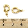 Brass Micro Pave Clear Cubic Zirconia Pendant Bail KK-G490-11G-3