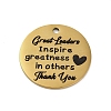 201 Stainless Steel Pendants STAS-R002-01G-02-1
