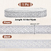 Polyester Rhombus Embroidery Lace Trim OCOR-WH0090-83B-2