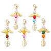 Angel Acrylic & Shell Pearls Pendant Decorations HJEW-JM02459-2
