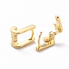 Initial Hoop Earrings for Women EJEW-P194-01G-J-2