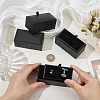 Plastic 2 Cufflink Gift Storage Boxes CON-WH0107-86A-3