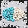  4 Strands 2 Colors Synthetical Turquoise Beads Strands TURQ-NB0001-16-4