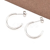 316 Stainless Steel C-Shaped Stud Earrings EJEW-D339-03P-1
