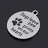 Non-Tarnish 201 Stainless Steel Etched Pendants STAS-N090-JN809-2