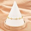 Virgin Mary Theme Brass Micro Pave Clear Cubic Zirconia Link Chain Bracelets for Women BJEW-A090-08A-G-2
