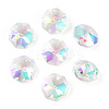 1080Pcs Electroplated Glass Connector Charms EGLA-TAC0006-12C-1