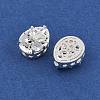 Rack Plating Brass Micro Pave Cubic Zirconia Beads KK-F879-13S-2