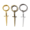 6Pcs 3 Colors Sword Alloy Shoe Charms HJEW-PH01900-1
