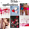 12Pcs Heart Wool Needle Felting Decoration DIY-SC0030-14B-4