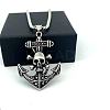 Vintage Viking Anchor Pendant 304 Stainless Steel Men’s Fashion Necklaces IH1305-2