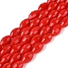 Opaque Solid Color Glass Beads Strands GLAA-N071-01A-C04-1