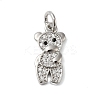 Rack Plating Brass & Clear Cubic Zirconia Pendants KK-S372-16P-1