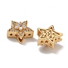 Brass Micro Pave Cubic Zirconia Beads KK-U037-08G-01-2
