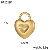 Heart Charms 304 Stainless Steel Pendants STAS-OY004-37G-2