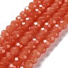 Baking Paint Imitation Jade Glass Bead Strands DGLA-A034-J4MM-A12-1