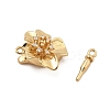 Brass Micro Pave Clear Cubic Zirconia Box Clasps LS-KK-C075-18G-1