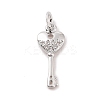 Brass Micro Pave Cubic Zirconia Pendants KK-C012-11P-1
