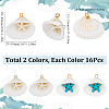32Pcs 2 Colors Summer Beach Natural Shell Pendants FIND-SC0012-35-2