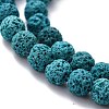 Natural Lava Rock Round Bead Strands G-I124-6mm-09-2