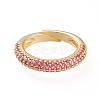 Adjustable Brass Micro Pave Cubic Zirconia Cuff Rings RJEW-L098-007C-G-1