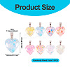 15Pcs Luminous Resin Sequins Pendants RESI-TA0004-20C-5