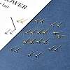 24Pcs 6 Sstyles Rack Plating Brass Stud Earring Settings KK-FS0001-41-7
